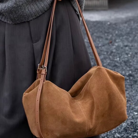 Elegant Indie Women’s Suede Premium Leather Shoulder Bag - Picture 6 of 8